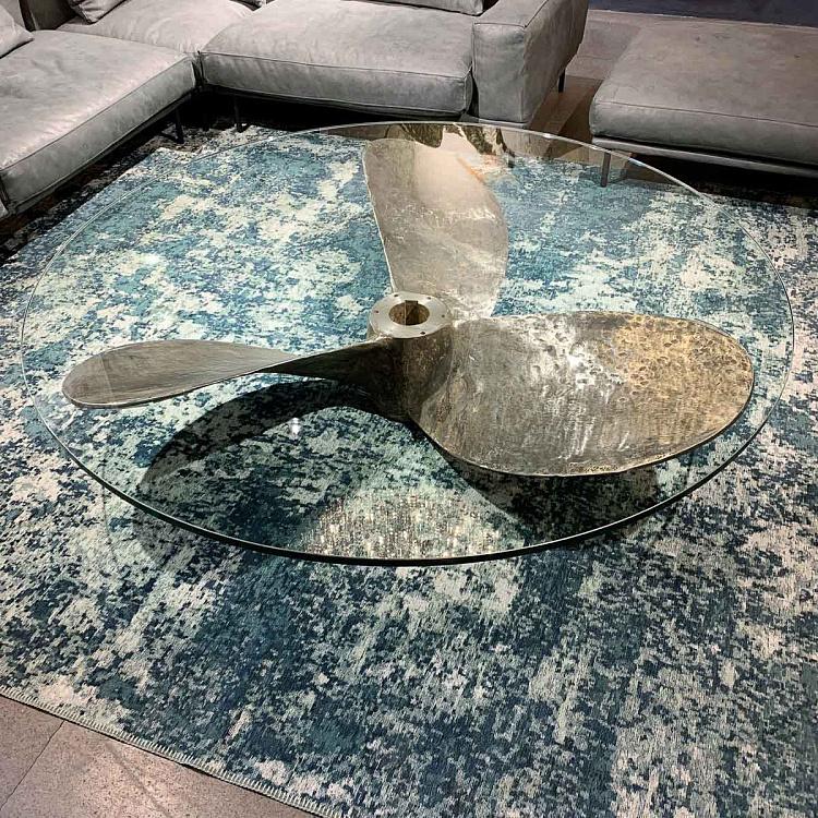 Круглый журнальный стол Джанк Арт из корабельного винта, L Junk Art Propeller Round Coffee Table Large