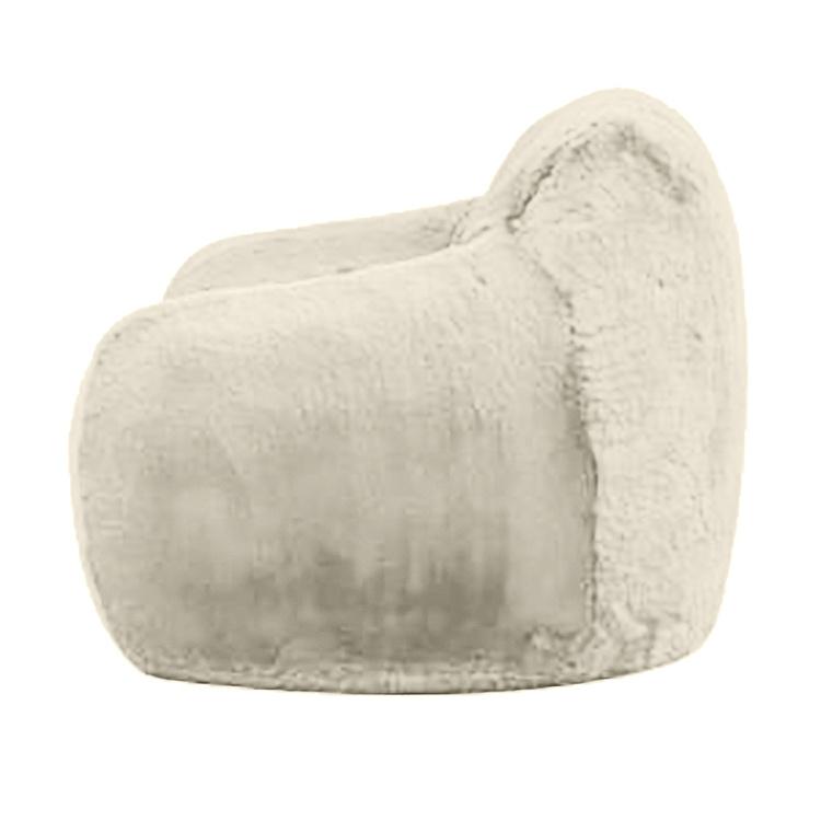 Кресло Snuggy Chair искусственный мех Mongolia Cream - ракурс 3