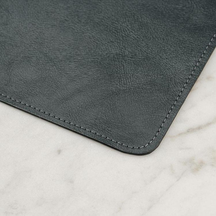 Серый кожаный коврик для рабочего стола Karwardine Desk Matt, Gray