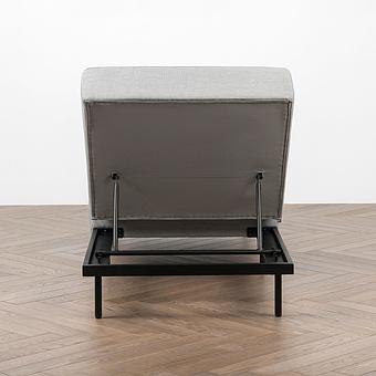 Садовый шезлонг-лежак Chic Lounger, Black акриловая ткань Lead Chine - ракурс 4