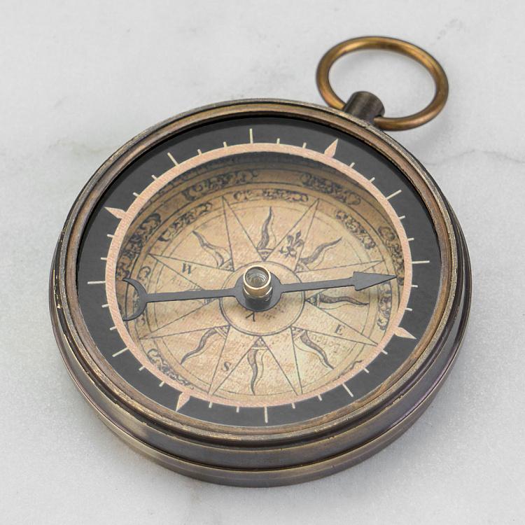 Two Tones And Sun Brass Compass