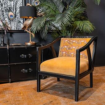 Кресло Embroidered Armchair бархат Safari Gepard - ракурс 15