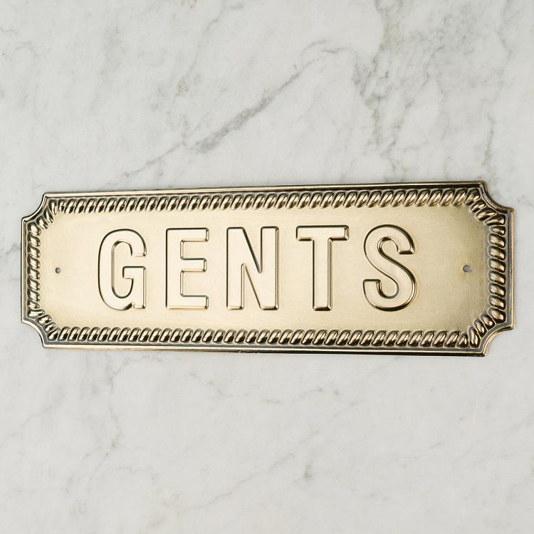 Brass Sign Gents