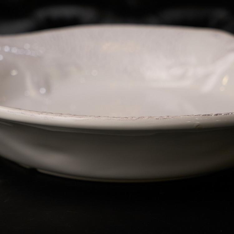 Белая круглая тарелка Рыба дисконт White Fish Shape Round Plate discount