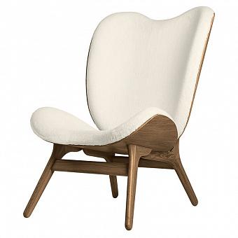 A Conversation Piece Lounge Chair Tall, Dark Oak