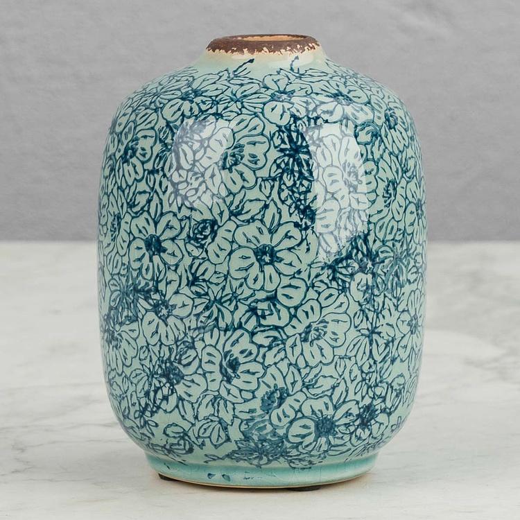 Цилиндрическая ваза с цветочным узором Flowery Vase Cylinder