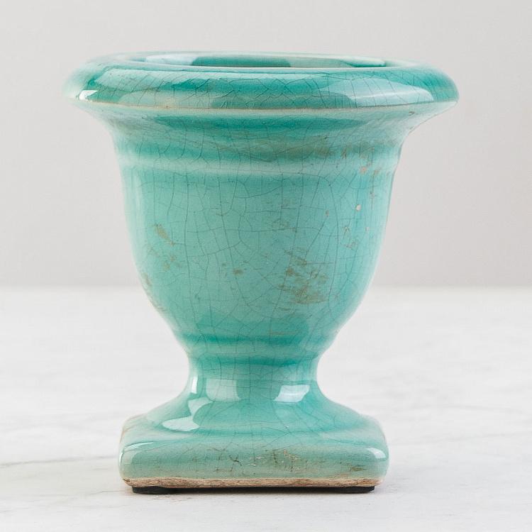 Бирюзовая ваза Медичи, S Medicis Vase Aqua Green Small