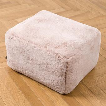Пуфик Alaska Rectangular Pouf Small искусственный мех Big Bear Pink - ракурс 4
