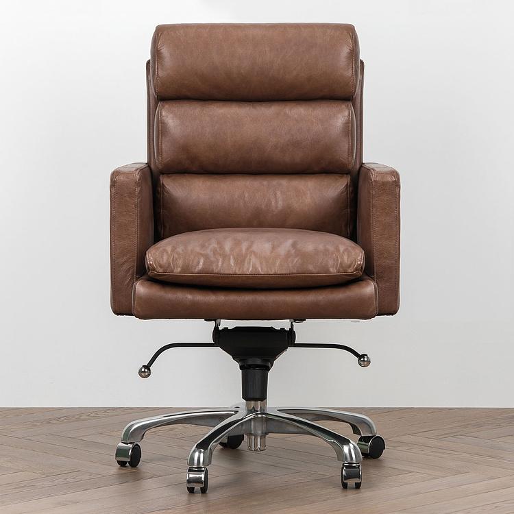 Кресло Hemingway Office Chair RM натуральная кожа Brown Franco - ракурс 3