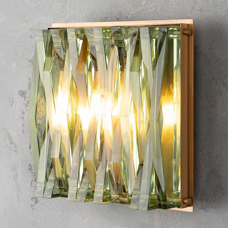 Бра с зелёным стеклом Облако, S Nuvola Wall Lamp Green Small