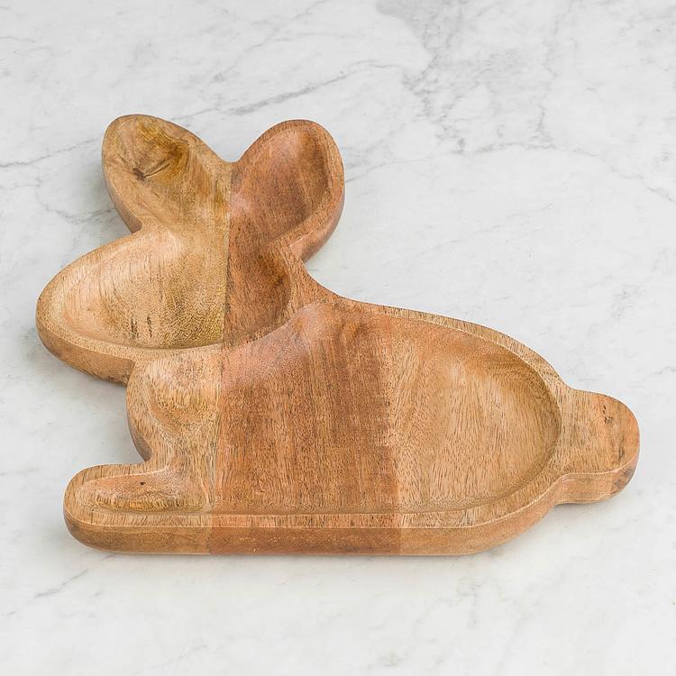 Подставка для мелочей Кролик Wooden Rabbit Trinket Tray