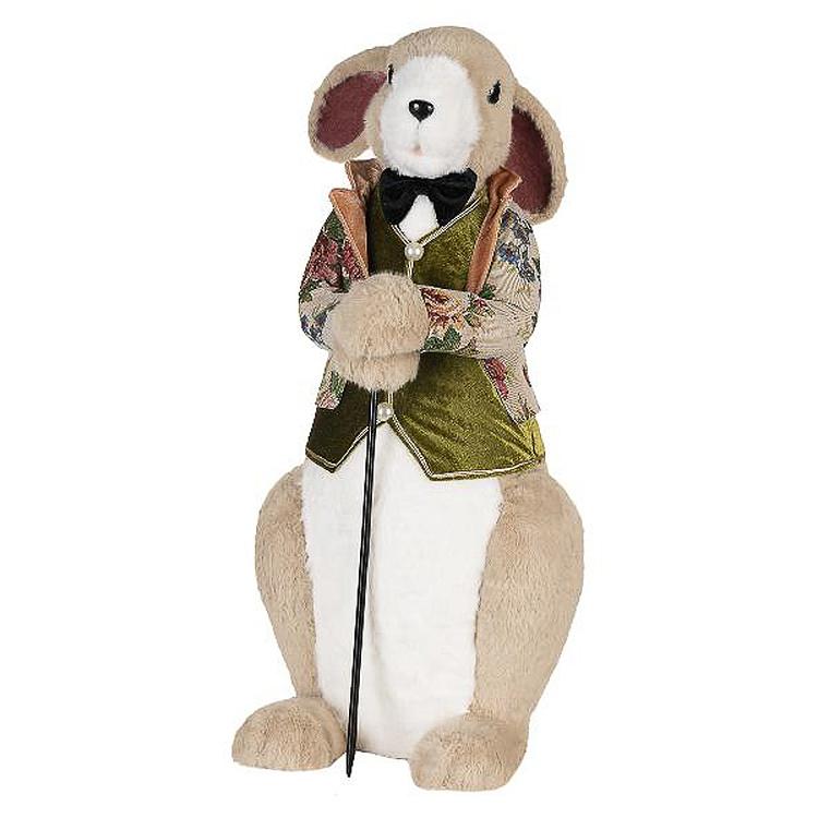 Фигурка кролика в зелёной жилетке с тростью Green Vest Rabbit With Cane