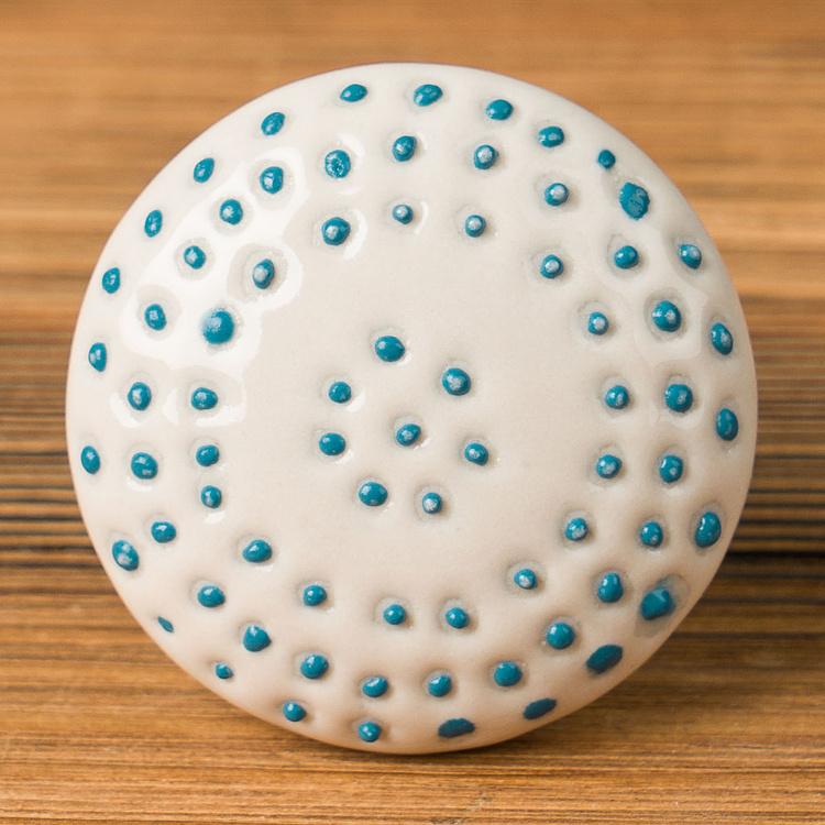 Мебельная ручка с Голубыми точками Blue Dots Knob
