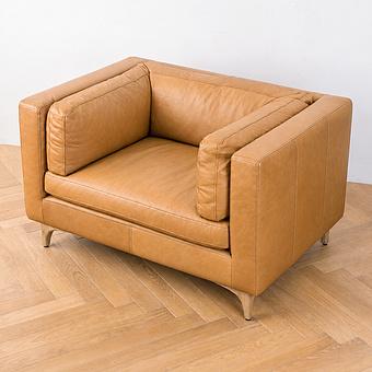 Кресло Dwell 1 Seater натуральная кожа Napinha Camel - ракурс 6
