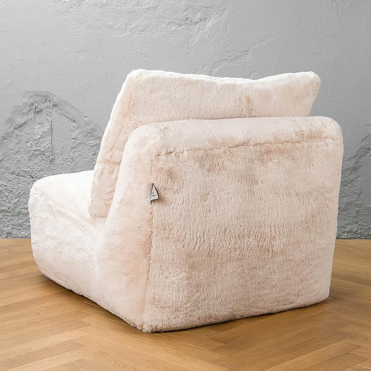 Кресло Lomfy Chair искусственный мех Big Bear Cream - ракурс 4