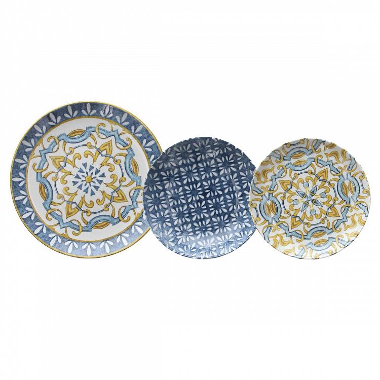 Set Of 3 Plates Diva Blue