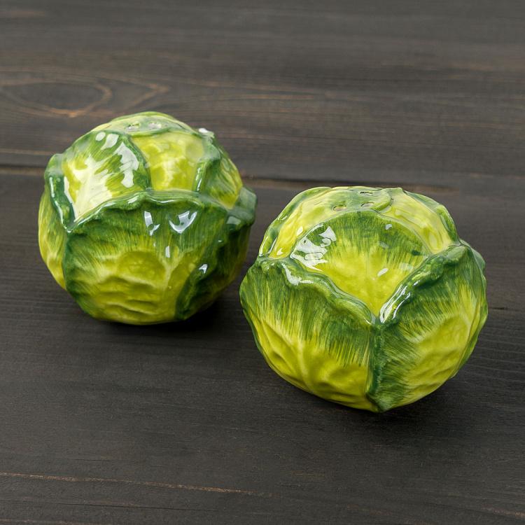 Набор для специй Капуста дисконт2 Set Of 2 Salt And Pepper Cabbages discount2