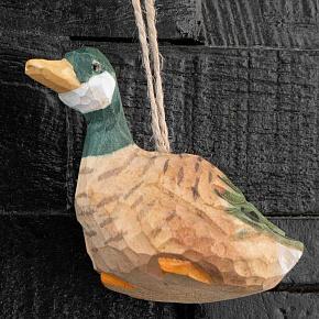Hanging Wooden Goose 9 cm