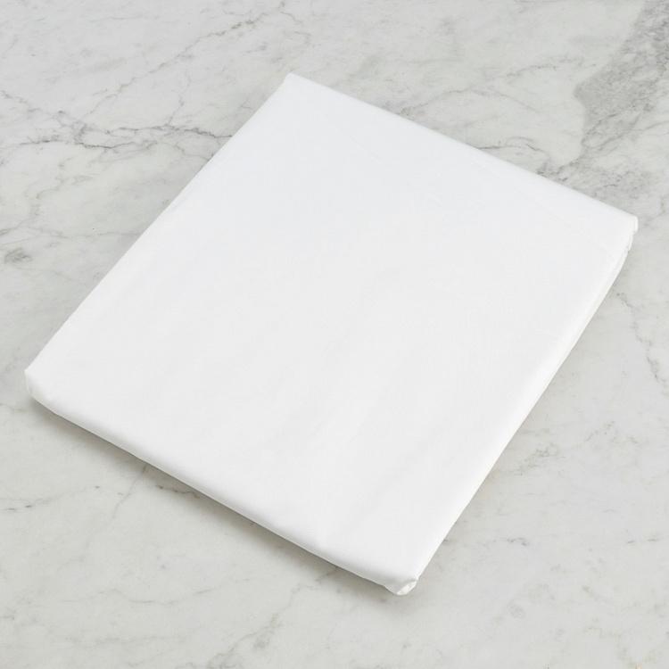 Белая простыня из хлопка Марин, 270x310 см Marine Cotton Flat Sheet White 270x310 cm