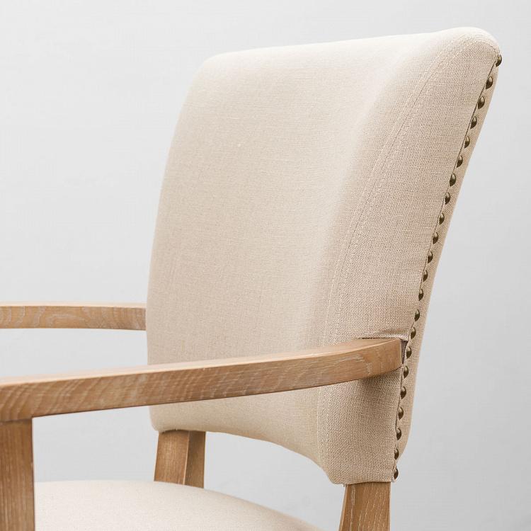 Стул Мами с подлокотниками, песочные ножки Mami Dining Chair With Arms, Oak Sandwashed