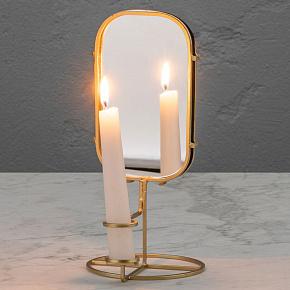 Candle Stand Metal Circles With Mirror