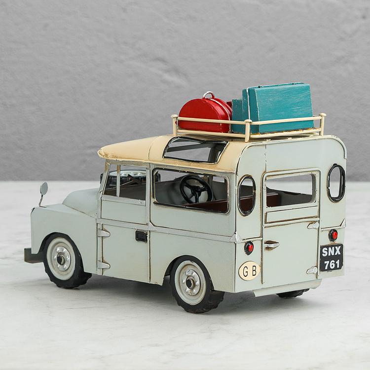 Статуэтка Винтажный Ленд Ровер с багажом Vintage Landrover With Luggage