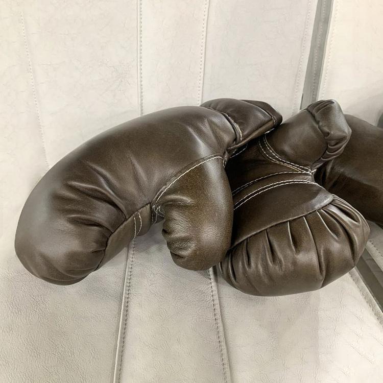 Декоративные кожаные боксёрские перчатки в винтажном стиле Boxing Gloves