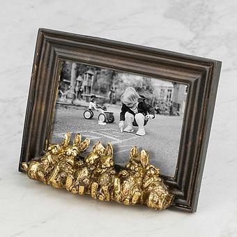 6 Golden Rabbits Photo Frame