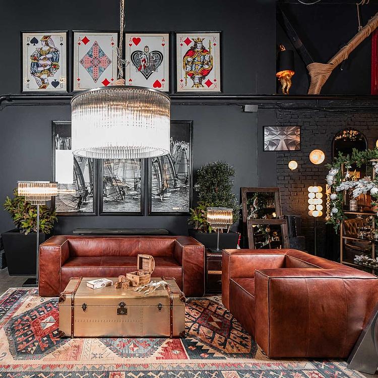 Трёхместный диван Cubism 3 Seater PF натуральная кожа Henna Grain - ракурс 12