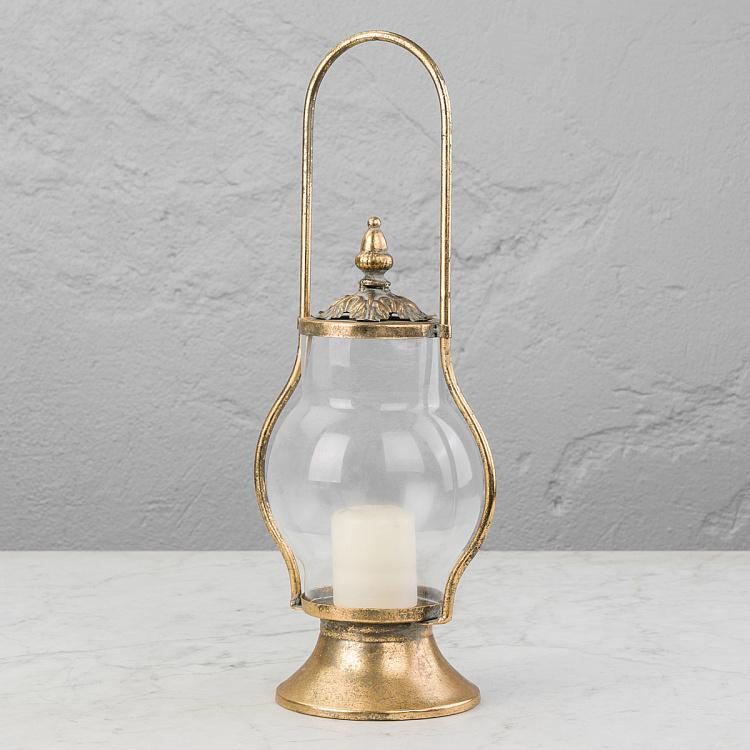 Золотистый подсвечник-латерна Modern Metal Lantern Hanging