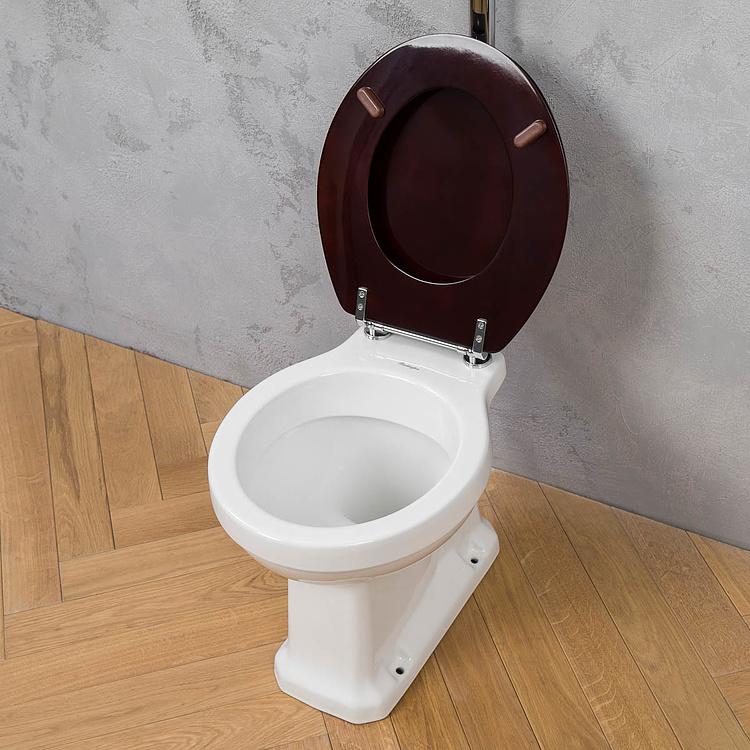 Унитаз с высоким бачком и стульчаком High Level WC With Wooden Seat