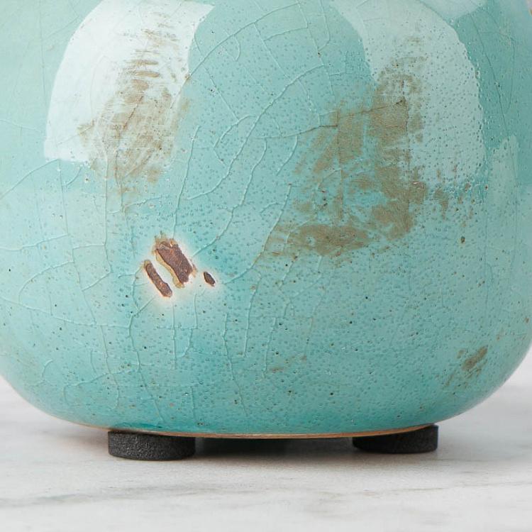 Керамическая бирюзовая мини-ваза Ceramic Vase Turquoise Mini