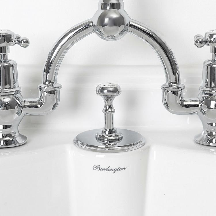 Классическая раковина с подстольем из полированного алюминия Classic Wash Basin And Pedestal Polished Metal