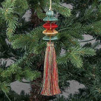 Pendant With Tassel Green Red Yellow 20 cm