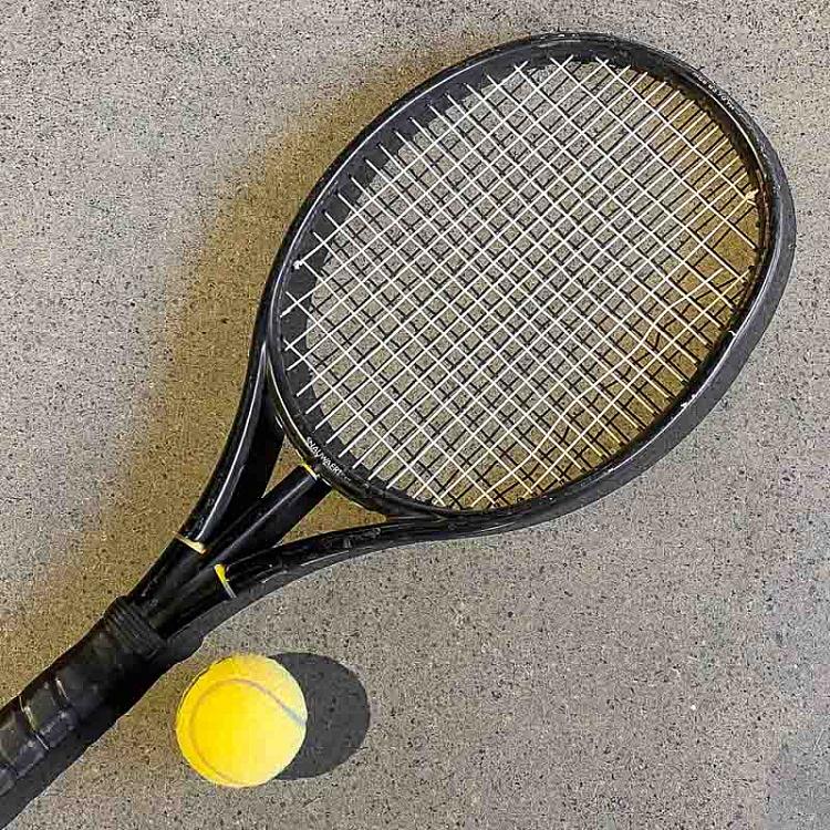 Винтажная теннисная ракетка и мяч 18 Vintage Tennis Racket And Ball 18