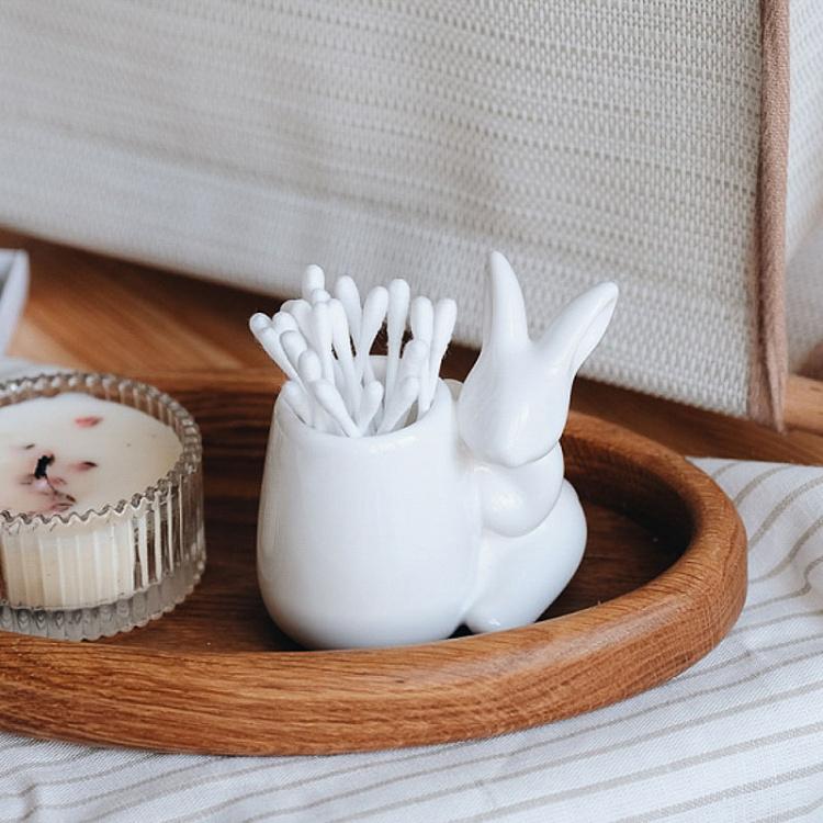 Стакан для ватных палочек с кроликом Rabbit Earstick Glass