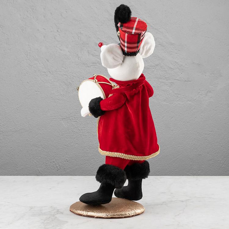 Новогодняя фигурка Мышка с барабаном 2 Mouse With Drum 2 57 cm