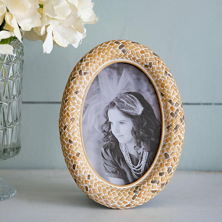 Yellow Brick Round Photo Frame