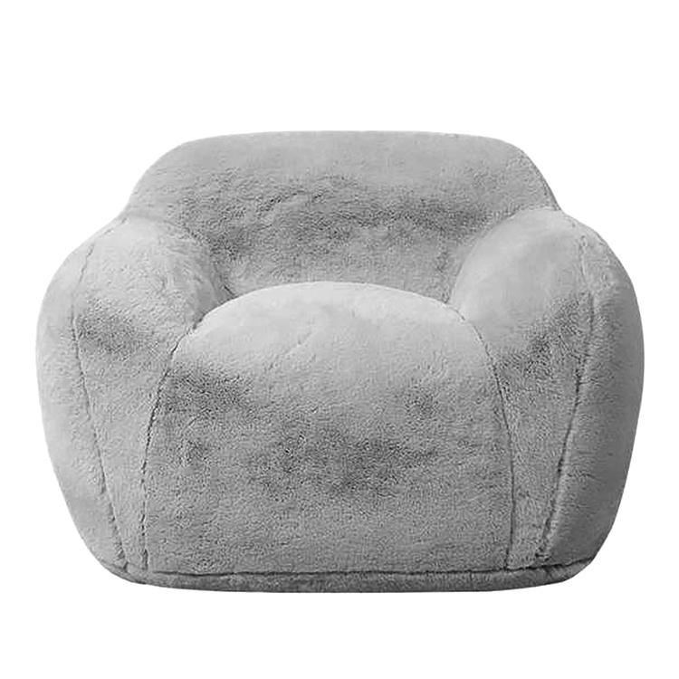 Кресло Snug Chair искусственный мех Big Bear Grey - ракурс 2