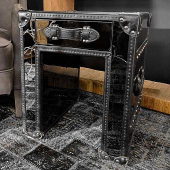 Прикроватный столик Slab Lamp Table сталь Shiny Black Steel