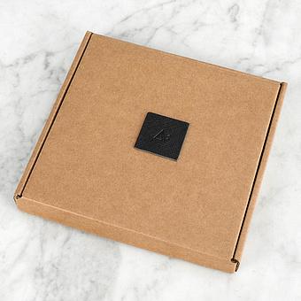 Набор из 5-ти подставок под стаканы Set Of 5 Square Coasters натуральная кожа Noire