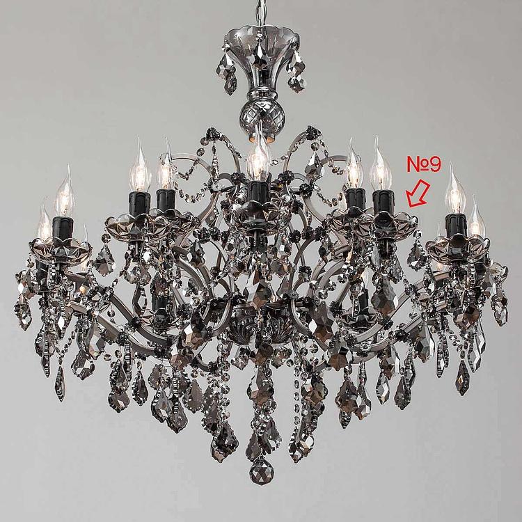 Люстра Crystal Chandelier Medium discount4 хрусталь и металл Grey Crystal and Natural Metal - ракурс 2