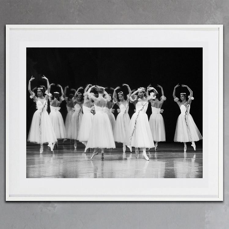 Фотография в рамке Балет Жизель Танец Виллис, чёрно-белая Ballet Giselle, The Wilis, Black And White