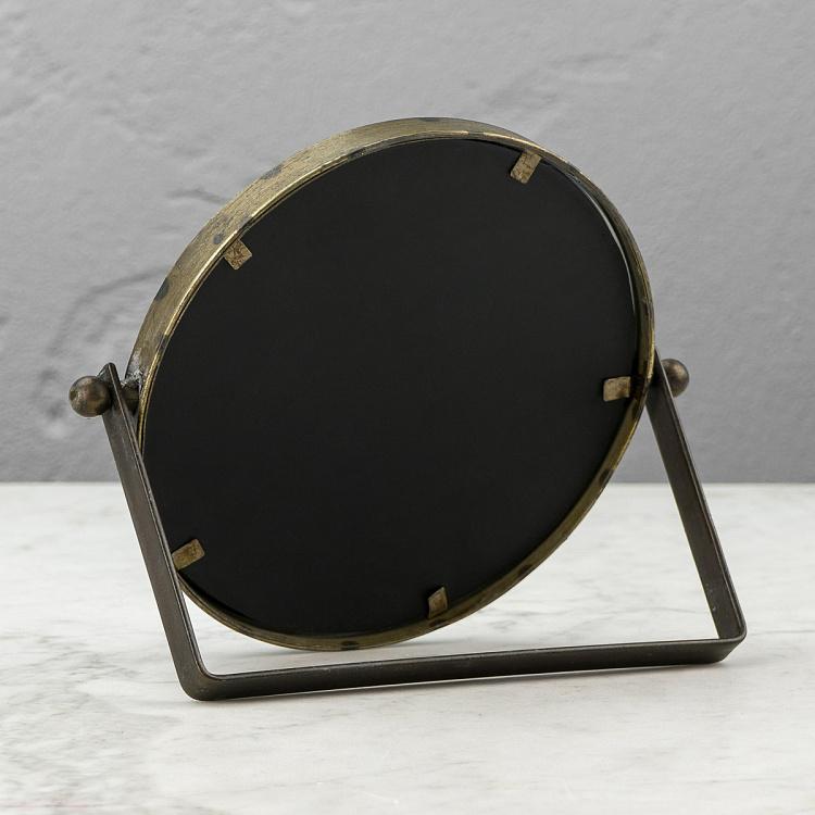 Круглое настольное зеркало из состаренного металла Aged Metal Round Mirror