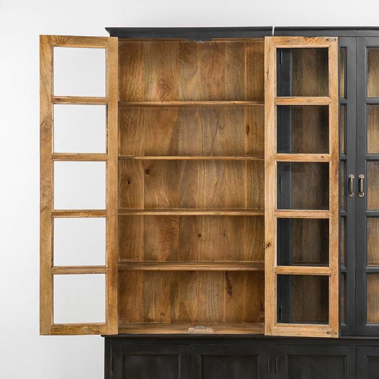 Сервант с деревянными дверцами Орьяк Auriac Glass Cabinet With Wooden Doors