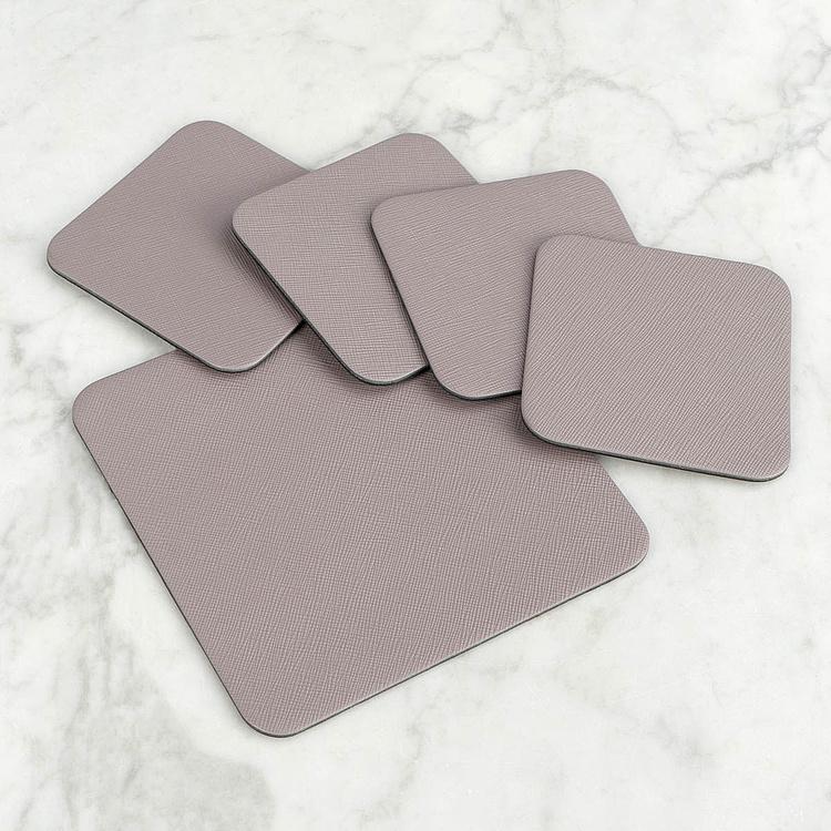 Набор из пяти квадратных подставок под стаканы и чайник Set Of 5 Square Coasters