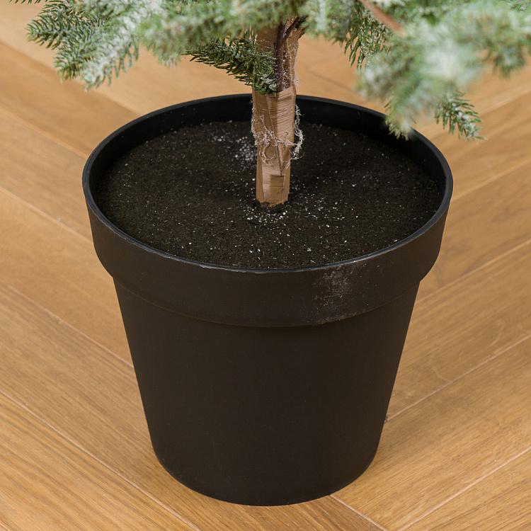 Искусственная заснеженная новогодняя ёлка в кашпо, 140 см Frost-Covered Christmas Tree In Pot 140 cm