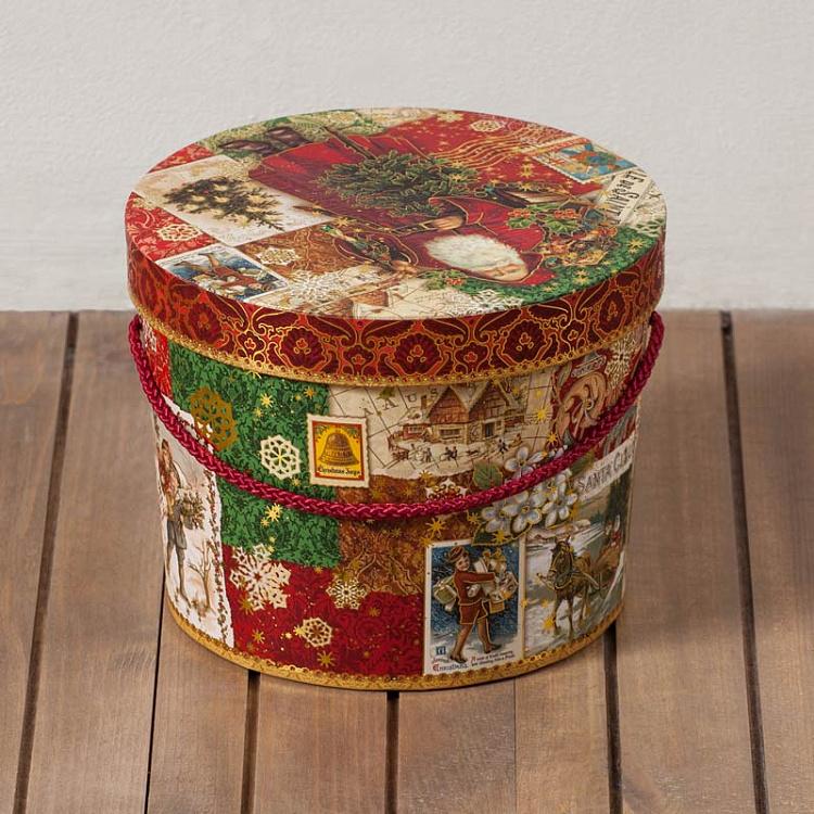 Круглая подарочная коробка Рождество, L Nest Treat Box Xmas Victoriana Large