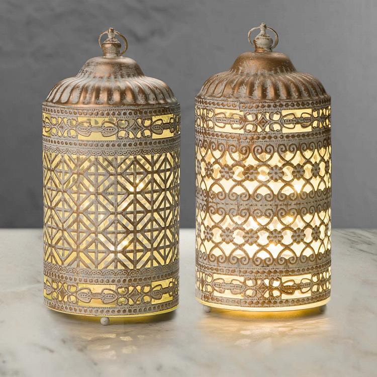 Set Of 2 Led Lantern Nala Medium