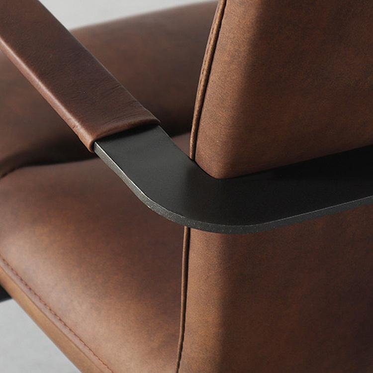 Кресло Ufficio Genova Armchair D натуральная кожа Mocha - ракурс 5